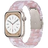 CRIS-BAND Resin Bands Compatible with Apple Watch Series 11/10/9/8/7 Bands 46mm 45mm 44mm 42mm 41mm 40mm for Women, Strap for iWatch Ultra 3/2 49mm Series 6/5/4/3/2/1/SE3 Slim Bracelet Wristband