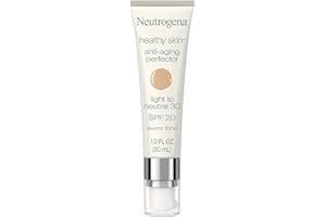 Neutrogena Retinol Treatment & Tinted Facial Moisturizer, Healthy Skin Anti-Aging Perfector, Broad Spectrum SPF 20 Sunscreen & Titanium Dioxide, Blendable Sheer Coverage, 30 Light to Neutral, 1 fl. Oz