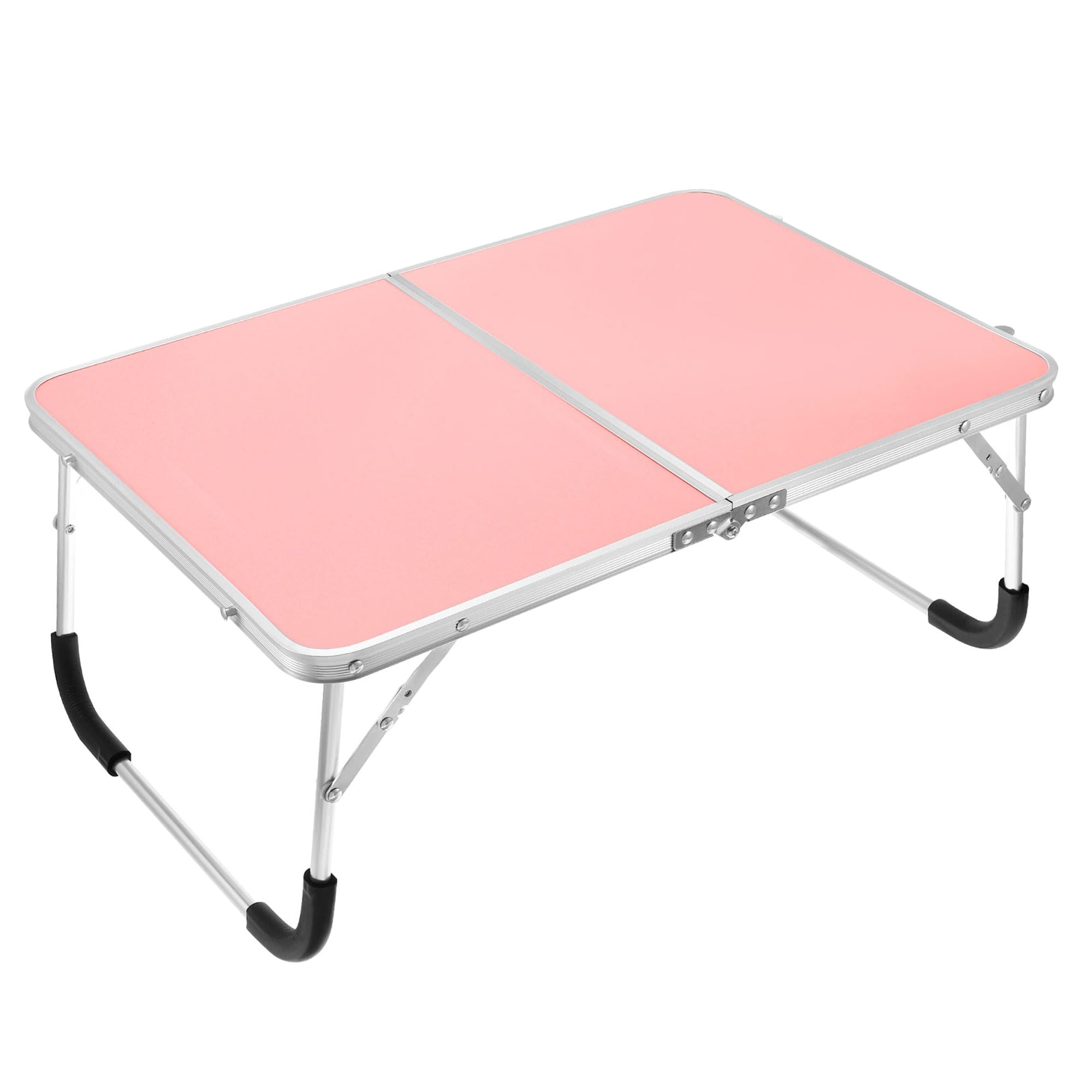M METERXITY Foldable Laptop Table - Stand Foldable Table Portable Breakfast Tray, Apply to Outdoor/Hiking/Camping/Fishing (Pink)