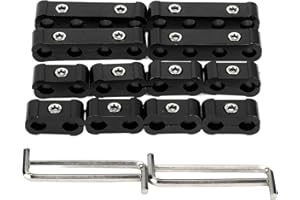 ZUDZUW 16pcs Spark Plug Wire Separator Divider Kit Holder Organizer Protector Tool for 8mm 9mm 10mm 10.5mm HEI Ls1 Ls2 Sbc Bbc 350 454 High Performance Spark Plug Wire Loom Black