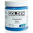 Golden Artist Acrylic, 4 Ounce jar, Fluorescent Blue (4605-4)