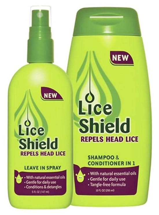 Lice Shield Repels Head Lice Family Protection 2Piece Kit