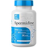 Prime Powders Spermidine Capsules Gluten Free 99% Concentration 100x More Potent Than Wheat Germ Extract for Anti-Aging DNA Telomere Support