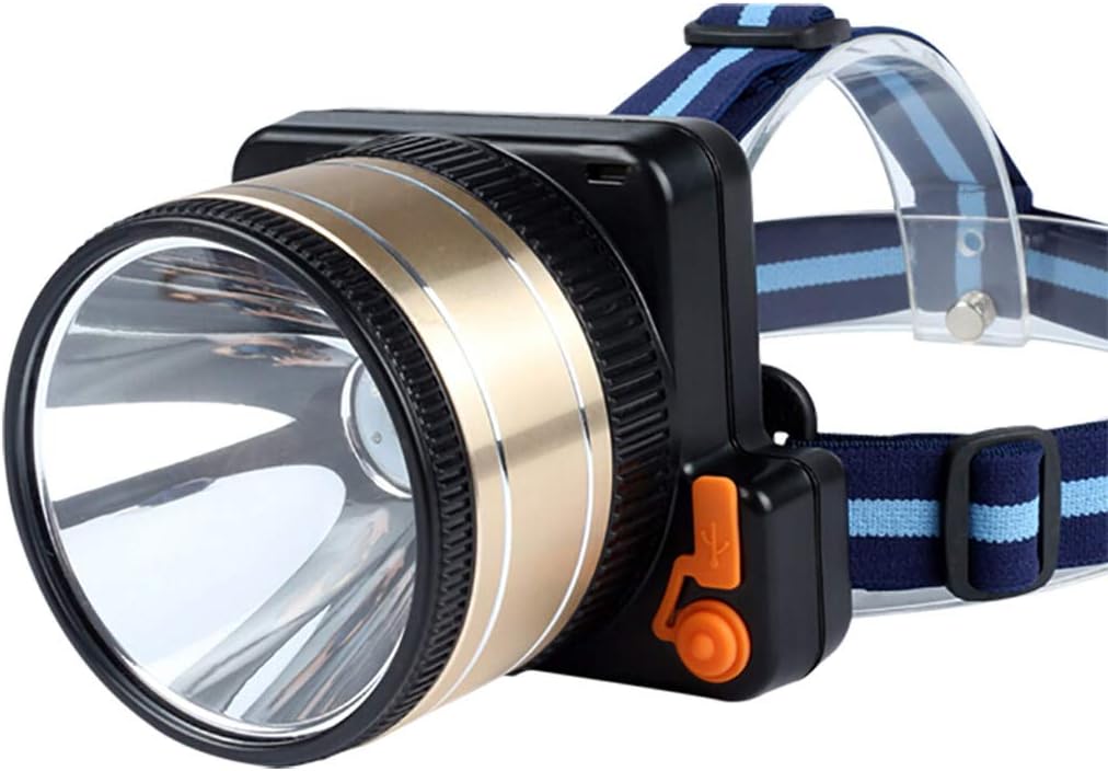 TMY HEADLAMP High-power Submersible Rechargeable Headlights, LED Outdoor Long-range Miner's Lamp, Camping Mountaineering Can Dive