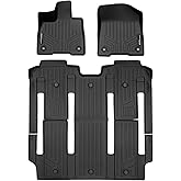 SMARTLINER Custom Fit Floor Mats 3 Row Liner Set Compatible with 2021-2025 Toyota Sienna