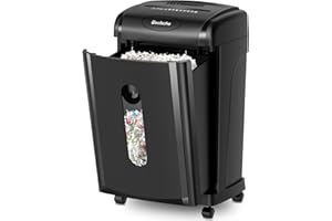 Woolsche Paper Shredder, 18-Sheet Cross Cut with 7.93Gallon Pull Out Bin, P-4 Security Level, Shred Paper and Credit Card and CD, Durable&Fast with Auto Jam Proof System Shredder for Office