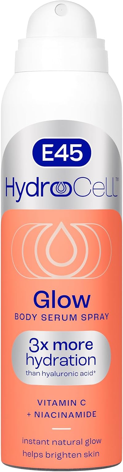 E45 HydroCell Glow Body Lotion Serum Spray 200ml Vitamin C Niacinamide