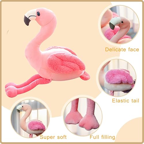 AIXINI Soft Plush Flamingo Stuffed Animal Toys, Pink - Main Image