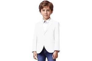 YANLU Toddler Kids Boys Blazer Slim Suit Coat Formal Classic Suits Casual Dresswear Royal Blue Sport Coat Business Jacket for Boy