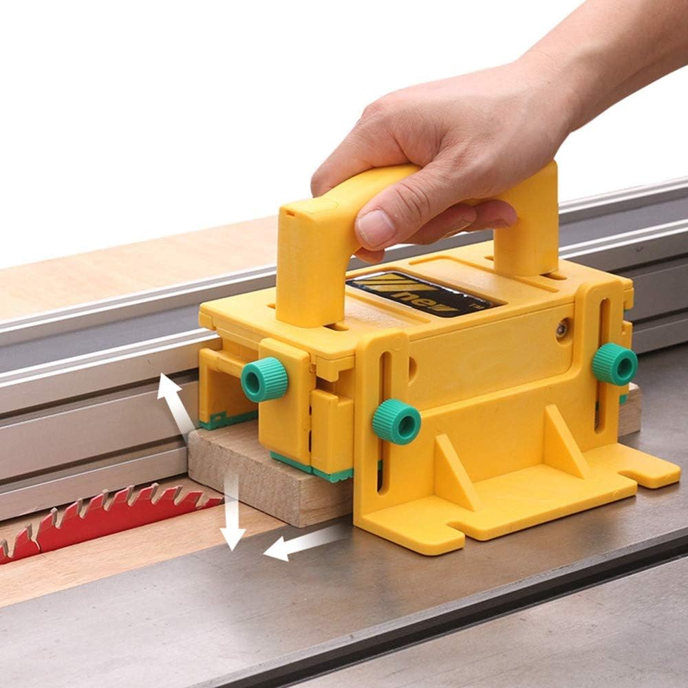 herramienta de trabajo de madera con botón de seguridad para sierras de  banco Router tablas de sierra de cinta bancos de sierra sierras de cinta y  juntas Microjig 3D Pushblock para sierra