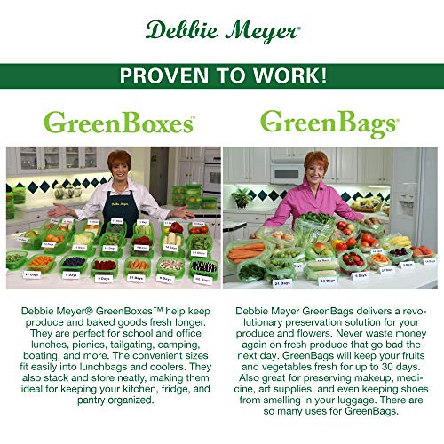 Debbie Meyer GreenBoxes & GreenBags Combo Set, Food Storage Containers with Lids & Bags, Keep Fruits Vegetables, Baked Goods & Snacks Fresher Longer! BPA Free Microwave & Dishwasher Safe 74 Piece Set - Thumbnail 5