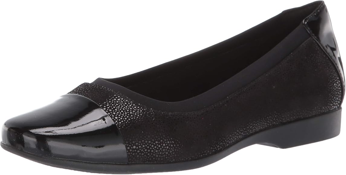 clarks black flats