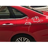 Simon Cat Car Fuel Tank Cover Sticker - Cute Cartoon Vinyl Decal - Scratch-Resistant Gas Cap Decoration - Easy to Apply & Remove (5''x9.14'', 2pcs)