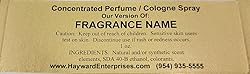 HYWD Enterprises Cologne Spray Compares to BLACK