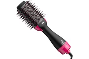 TYHGSF Hair Dryer Brush Blow Dryer Brush in One, 4 in 1 Hair Dryer and Styler Volumizer, Hot Air Brush with Negative Ion Anti-frizz, Hair Straightener Brush pp3 (Pink)