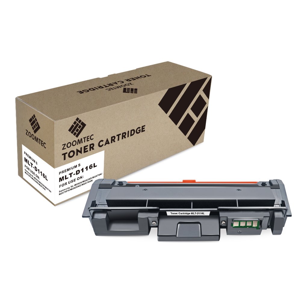 ZOOMTEC Compatible MLT-D116L/ELS Toner Cartridge Work for Samsung Xpress SL M2835DW M2885FW M2825 M2875 M2826 M2876 M2625 M2626 M2675 M2676 (1 Black)