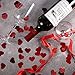 TecUnite 1000 Pieces Valentine Confetti Red Heart Table Confetti for Valentines Day Wedding Decoration