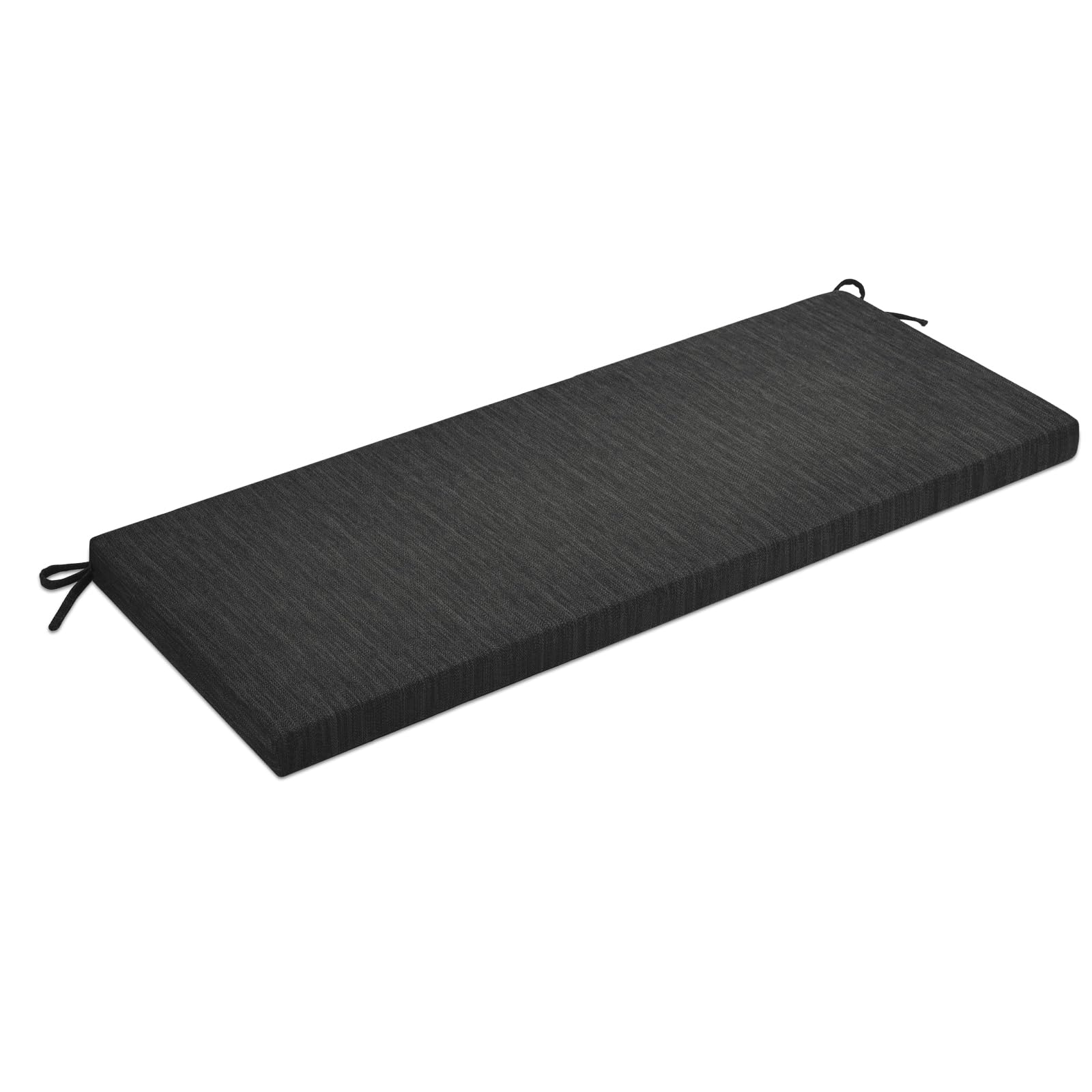 Photo 1 of baibu 42 Inch Classic Solid Color Bench Cushion with Ties, Non-Slip Indoor Outdoor Rectangle Bench Seat Cushion Standard Size Foam Pad with Machine Washable Cover (Black, 42x17x1.5in)