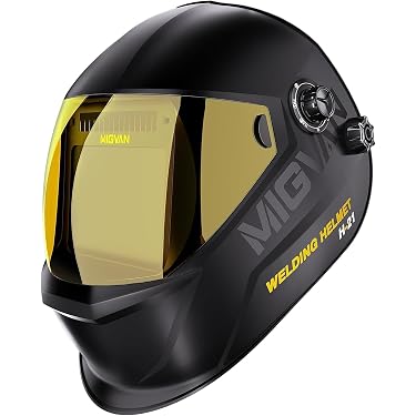 TOPPERFUN Hand-Held Welding Mask – Lightweight Black Face Shield With Auto-Darkening Lens, 44x25x15cm