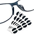 Festful Eyeglass Nose Pads,20 Pairs of Soft Foam Nose Pads, (D-Shape /20 * 8mm) (Black)