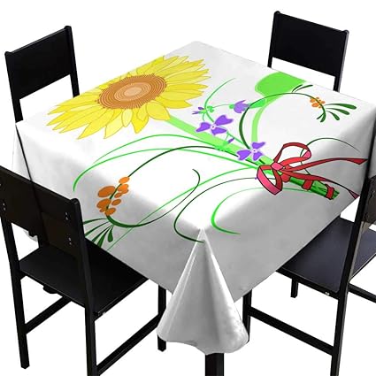 Amazoncom Skdsarts Rectangle Tablecloths Bouquet De Fleur