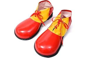 MizHome Unisex Adult Jumbo Large Clown Shoes Deluxe Halloween Costume Accessories, One Size