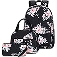 CAMTOP Girls Backpack with Lunch Box set Teen Backpack for School Bookbag