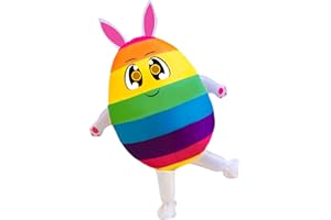 DeHasion Cute Easter Inflatable Bunny Costume Egg Blow-up Costume for Adults/Easter Day Parade/Party