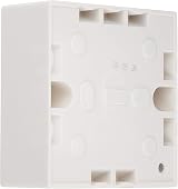 Merriway BH04175 Moulded Surface Pattress Back Box 1-Gang 35mm Deep White view 2