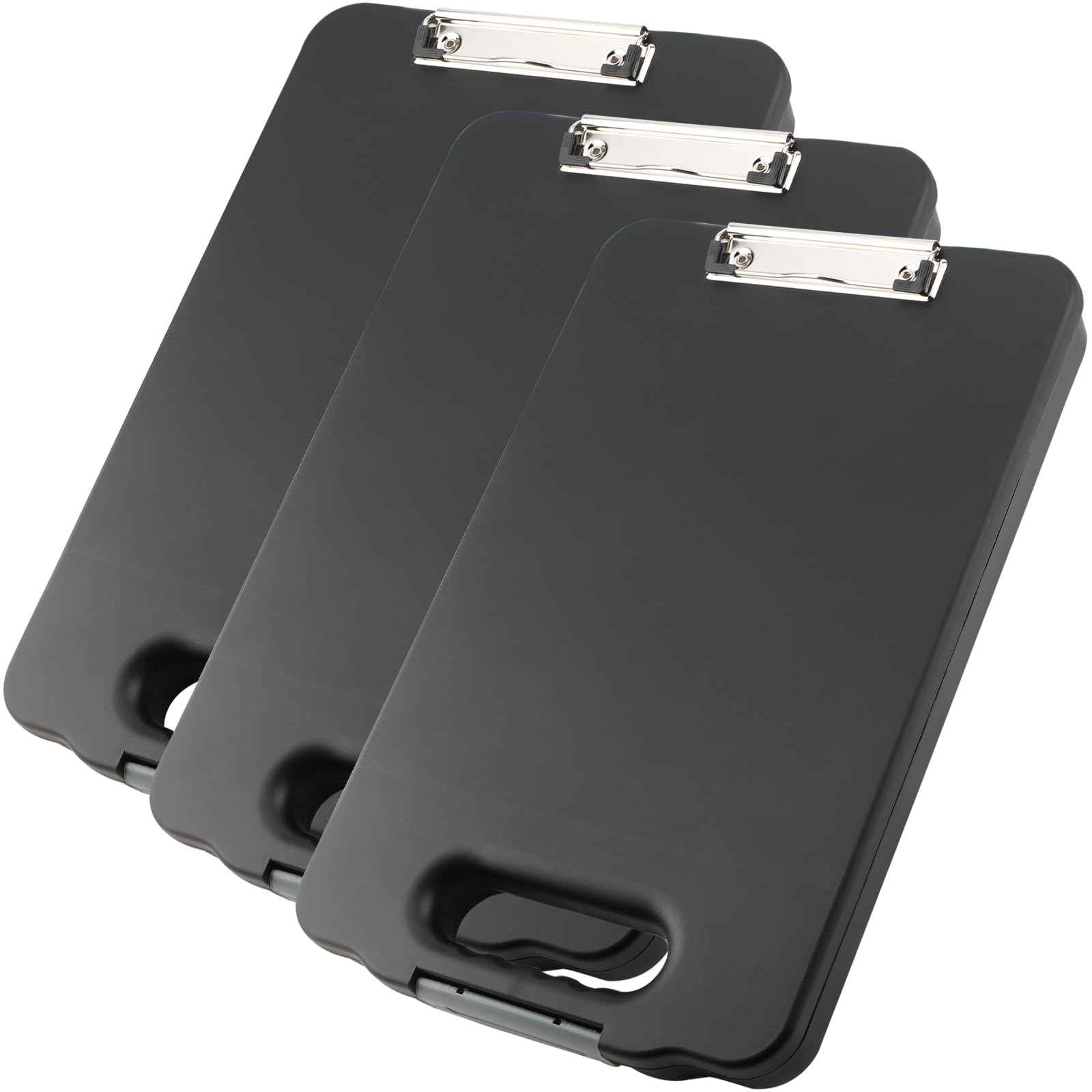 DAKFOOK 3 Pack A4 Clipboard with Storage,Portable Clipboard Case with Handle, A4 Plastic Clipboards Storage Box for Office