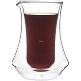 KRUVE PIQUE Coffee Carafe - Elegant Double-Wall Glass Design, 10oz (300ml) Capacity for Perfectly Brewed Coffee, Ideal for Entertaining Guests and Coffee Lovers, Keeps Your Brew Hot and Hands Cool
