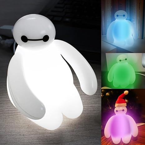 big hero 6 baymax usb luz led de noche lampara de mesa de creative para regalo