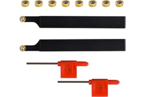 UPJIA FLARISH UpJiaFlarish 1/2" Carbide Lathe Tool Set with 2pcs 1/2 inch Turning Blade Holder - SRACR1212H06 & SRACL1212H06 + 10pcs RPMT060204 Carbide Inserts for Lathe Turning Tool