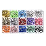Shappy 1/ 8 Inch Small Map Push Pins Map Tacks, Plastic Head with Steel Point, 900 Pieces, Assorted Colors
