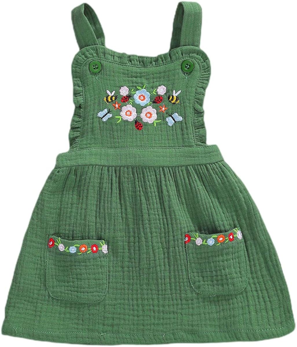 Baby Girl Dress Toddler Baby Girl Overalls Skirt, Floral