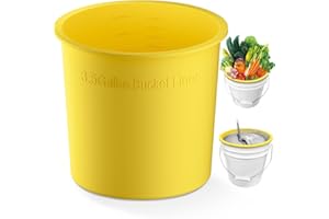 EAGLE CREATE 3.5 Gallon Reusable Bucket Liner, Leakproof Concrete Tools Durable Silicone Insert, Food Grade Container for Food Storage or Thanksgiving Turkey Brine Bucket, for Paint, Thinset, Ice, Tile