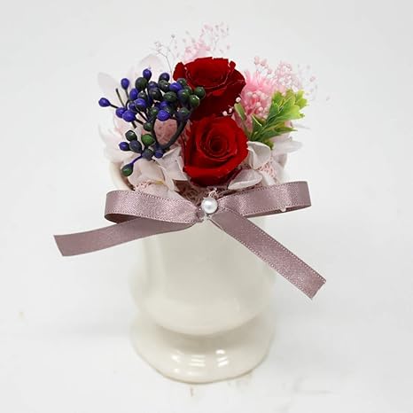 Amazon サボンドゥフルール 花 母の日 ギフト ソープフラワー 日本製 石鹸の香り 花器 付き 造花 フラワー サボンドフラワー プリザーブフラワー 04 アダージョ レッド 造花 オンライン通販