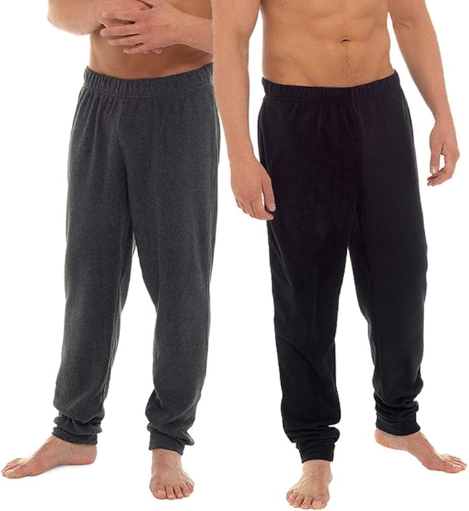 Mens fleece cuffed pyjamas Clearance