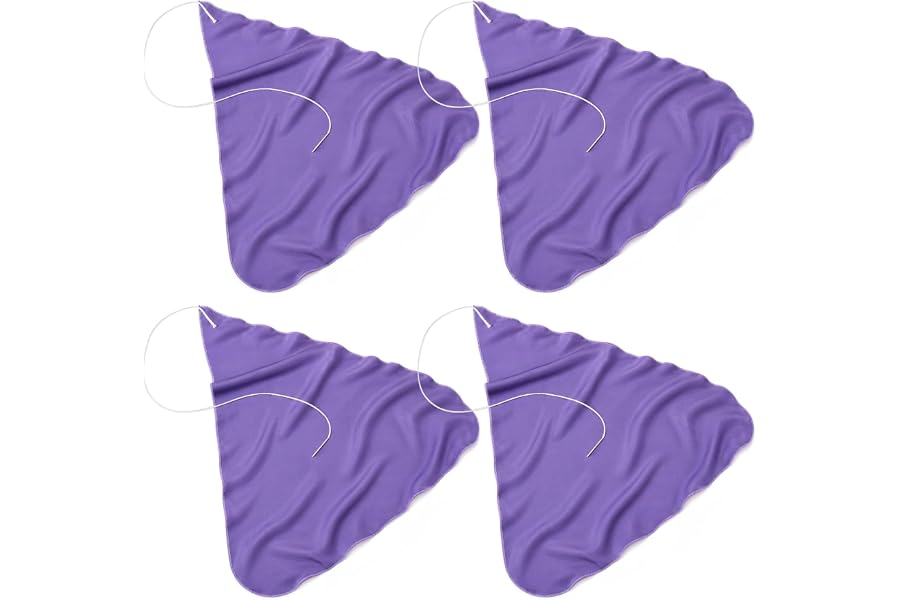 Yinder 4 Pcs Silk Flute Cleaning Swab Cloth for Inside Tube | Purple Flute Cleaner, Spit Rag, Back to School, Cleaning Cloth Swab for Piccolo Clarinet Sax Saxophone School Classmate