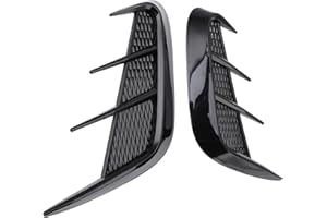 CFTGIW 1 Pair Side Vent Trim Universal Left Right Marker Side Air Vent Cover Decorative Stickers for 1 Series E90 Body Side Air Wing Vent Trim Car Mudguard Side Wing Trim (Glossy Black)
