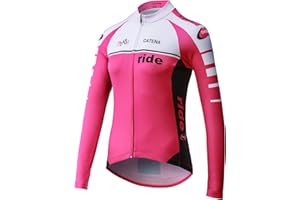 Catena Women's Cycling Jersey Long Sleeve Shirt Running Top Moisture Wicking Workout Sports T-Shirt Womens Summer Tops