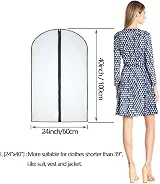 HomeClean Garment Covers 6 Pack 24x40in Translucent Zipper Dustproof Breathable view 2