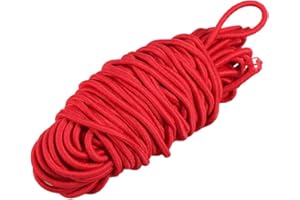 BESPORTBLE 3Mm Red Elastic Rope Rubber Band for Crafts Jewelry and Home Use - Heavy Stretch Round Elastic Cord for Garments a