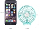 EasyAcc Handheld USB Fan 6 Blades 3 Speeds 180° Foldable Battery view 8