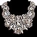 Holylove Champange Glass Beads Statement Necklace with Ribbon Tie Collares De Moda-9302