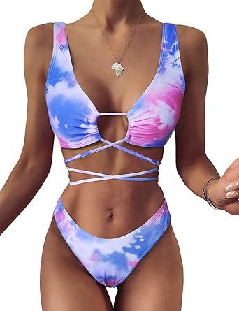 criss cross bikini swimsuit