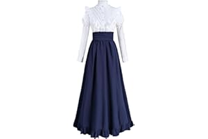 FCCAM FCCAM FCCAM Victorian Dress for Women 2-Pieces 1800s Edwardian Dress Ball Gown Renaissance Costume