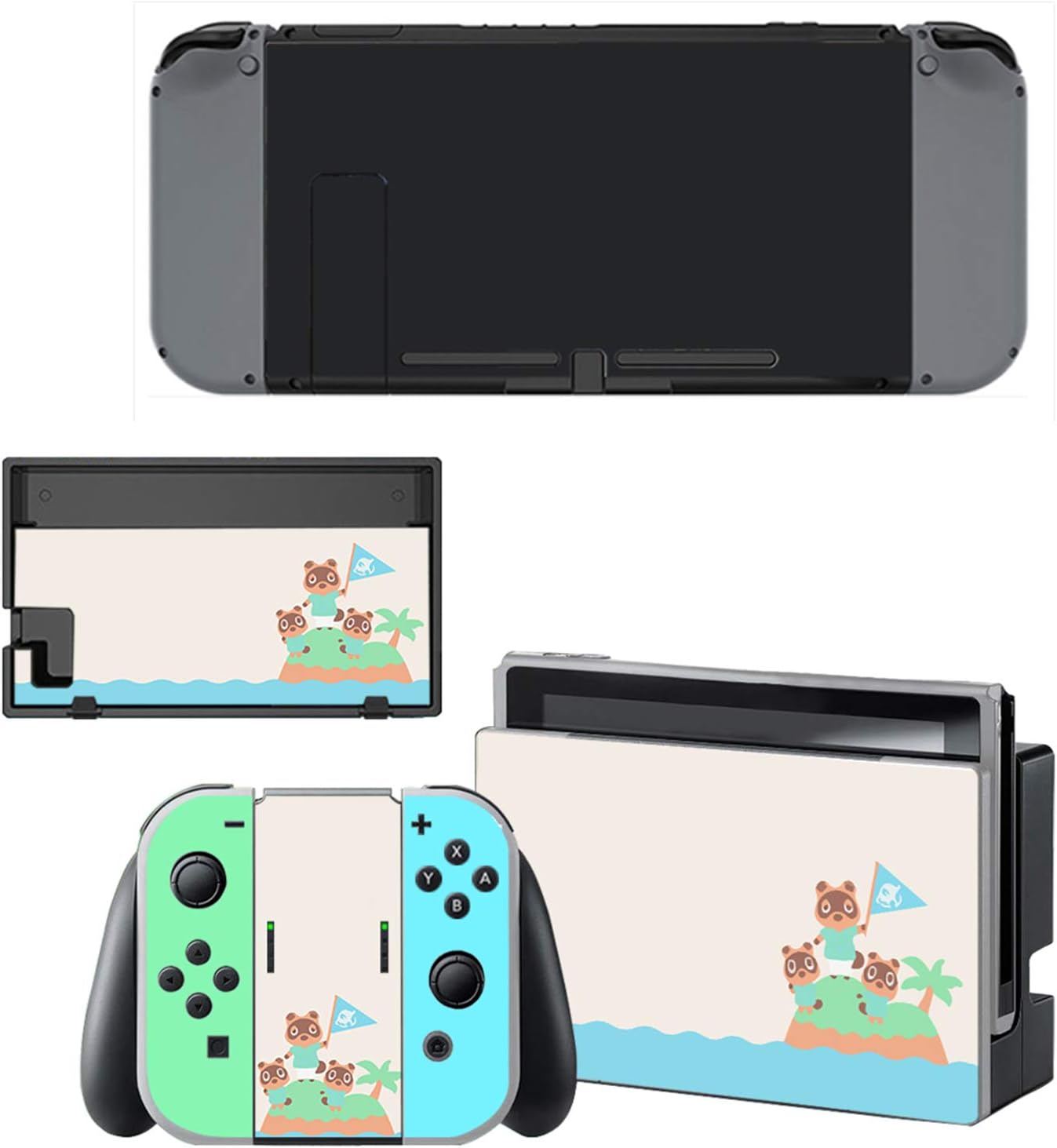 SHEAWA Screen Skin Protector Stickers Skins for Animal Crossing NEW Horizons for Switch NS Console Controller Stand Holder Accessories (1)
