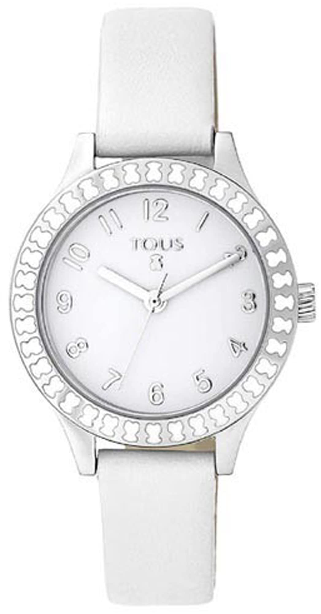 TOUS Watches Straight Kids Childrens Analogue Quartz Watch with Leather Bracelet 000351415