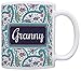 Mother's Day Gift for Granny Birthday Gift 11oz Ceramic Coffee Mug with Handle Paisley